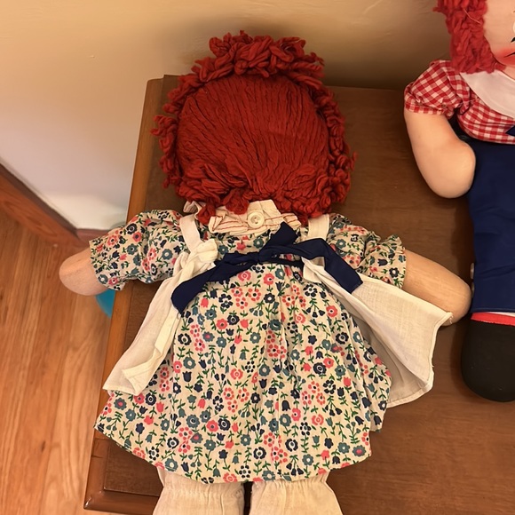 1970 Vintage Raggedy Ann and Andy Knickerbocker Toy Co cloth dolls - Picture 4 of 7